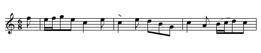 Gowd in Goupins - staff notation
