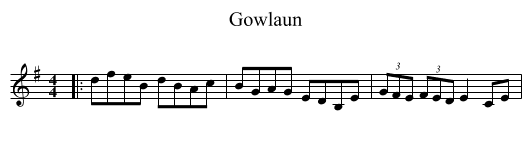 Gowlaun - staff notation