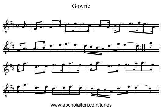 Gowrie - staff notation
