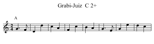 Grabi-Juiz  C 2+ - staff notation