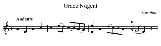 Grace Nugent - staff notation