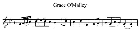 Grace O'Malley - staff notation