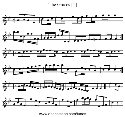 Graces [1], The - staff notation