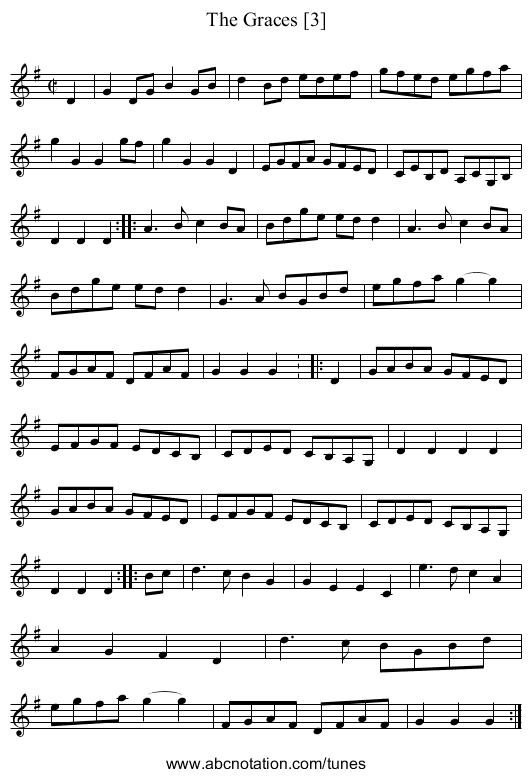 Graces [3], The - staff notation