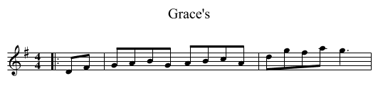 Grace's - staff notation