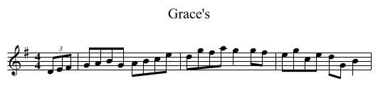 Grace's - staff notation