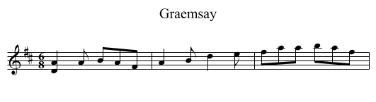 Graemsay - staff notation