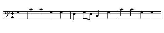 Graf Friedrich - staff notation