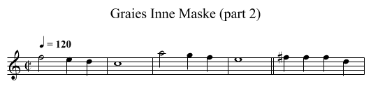 Graies Inne Maske (part 2) - staff notation
