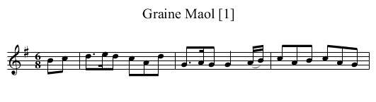 Graine Maol [1] - staff notation