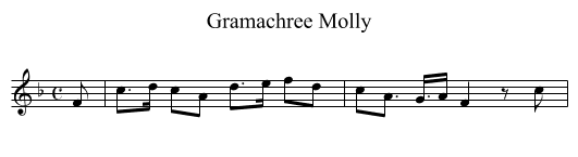 Gramachree Molly - staff notation