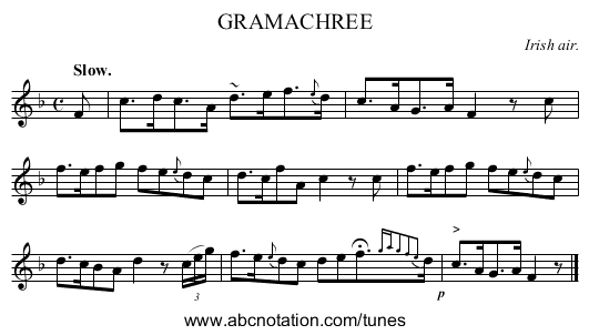 GRAMACHREE - staff notation