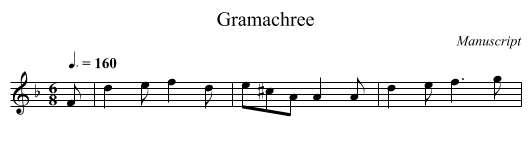Gramachree - staff notation