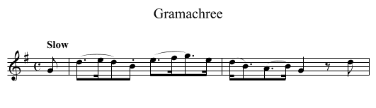 Gramachree - staff notation
