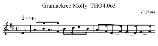 Gramackree Molly. THO4.063 - staff notation