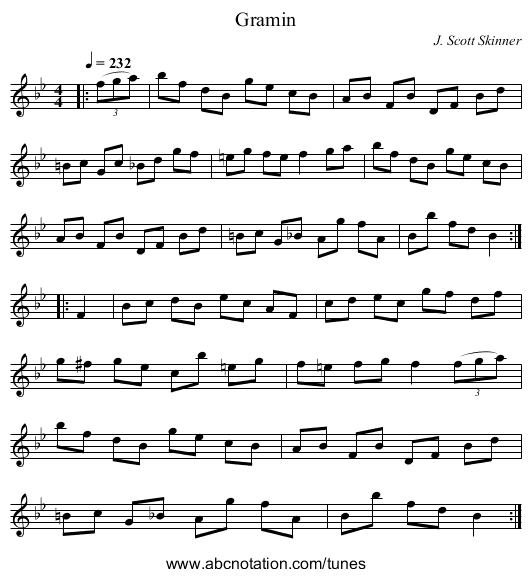 Gramin - staff notation