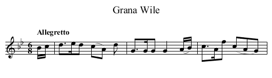 Grana Wile - staff notation