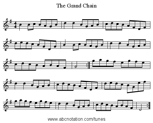 Grand Chain, The - staff notation