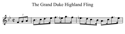 Grand Duke Highland Fling, The - staff notation