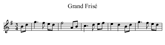 Grand Frisé - staff notation