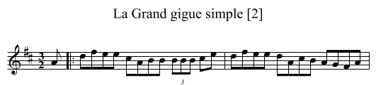 Grand gigue simple [2], La - staff notation