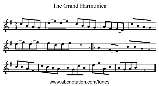 Grand Harmonica, The - staff notation