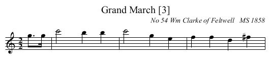 Grand March [3] - staff notation