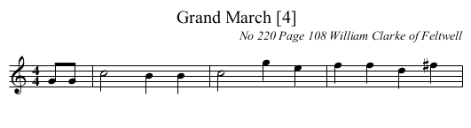 Grand March [4] - staff notation