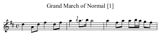 Grand March of Normal [1] - staff notation