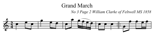 Grand March - staff notation