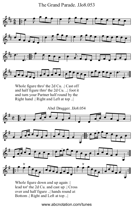Grand Parade. JJo8.053, The - staff notation
