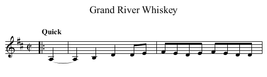 Grand River Whiskey - staff notation