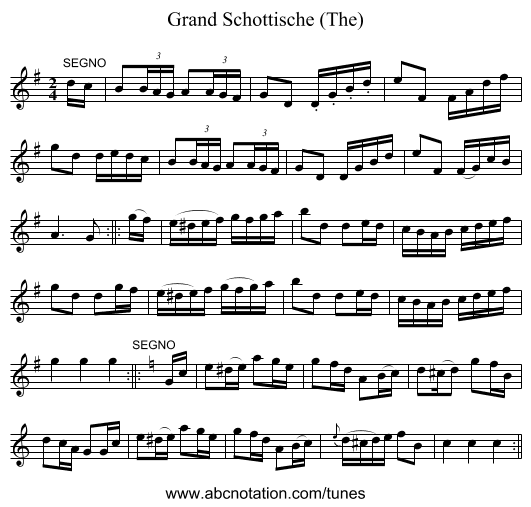 Grand Schottische (The) - staff notation