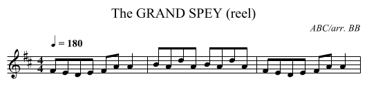 GRAND SPEY (reel), The - staff notation