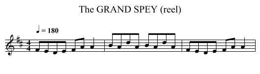 GRAND SPEY (reel), The - staff notation