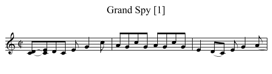 Grand Spy [1] - staff notation