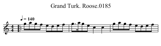 Grand Turk. Roose.0185 - staff notation