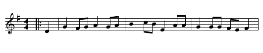 Grandfather Clock - staff notation