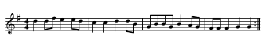 Grandma Blair - staff notation