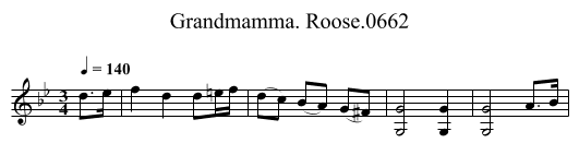 Grandmamma. Roose.0662 - staff notation