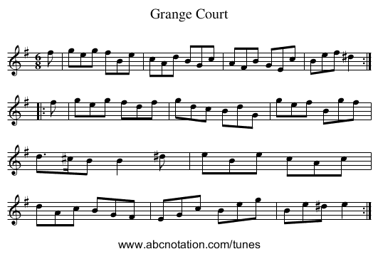 Grange Court - staff notation