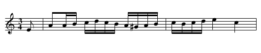 Grannas flickor - staff notation