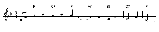 Granny's Heilan Hame - staff notation