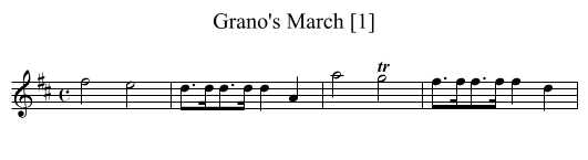 Grano's March [1] - staff notation