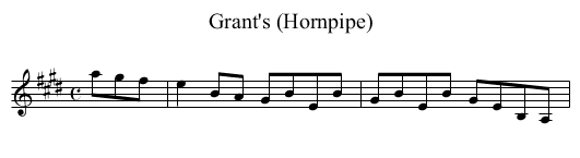 Grant's (Hornpipe) - staff notation