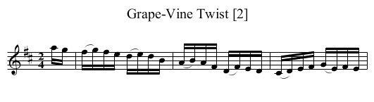 Grape-Vine Twist [2] - staff notation