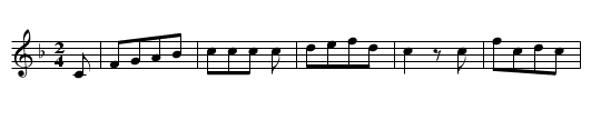 Graserin und Schreiber (14a), S62f - staff notation