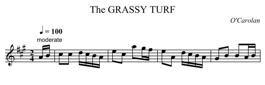 GRASSY TURF, The  - staff notation