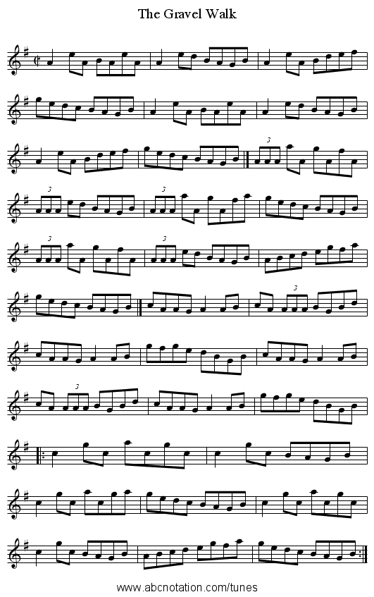 Gravel Walk, The - staff notation