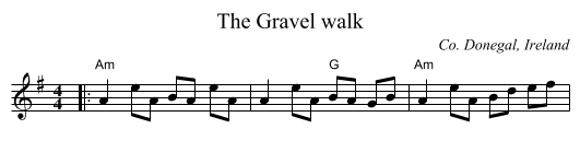 Gravel walk, The - staff notation